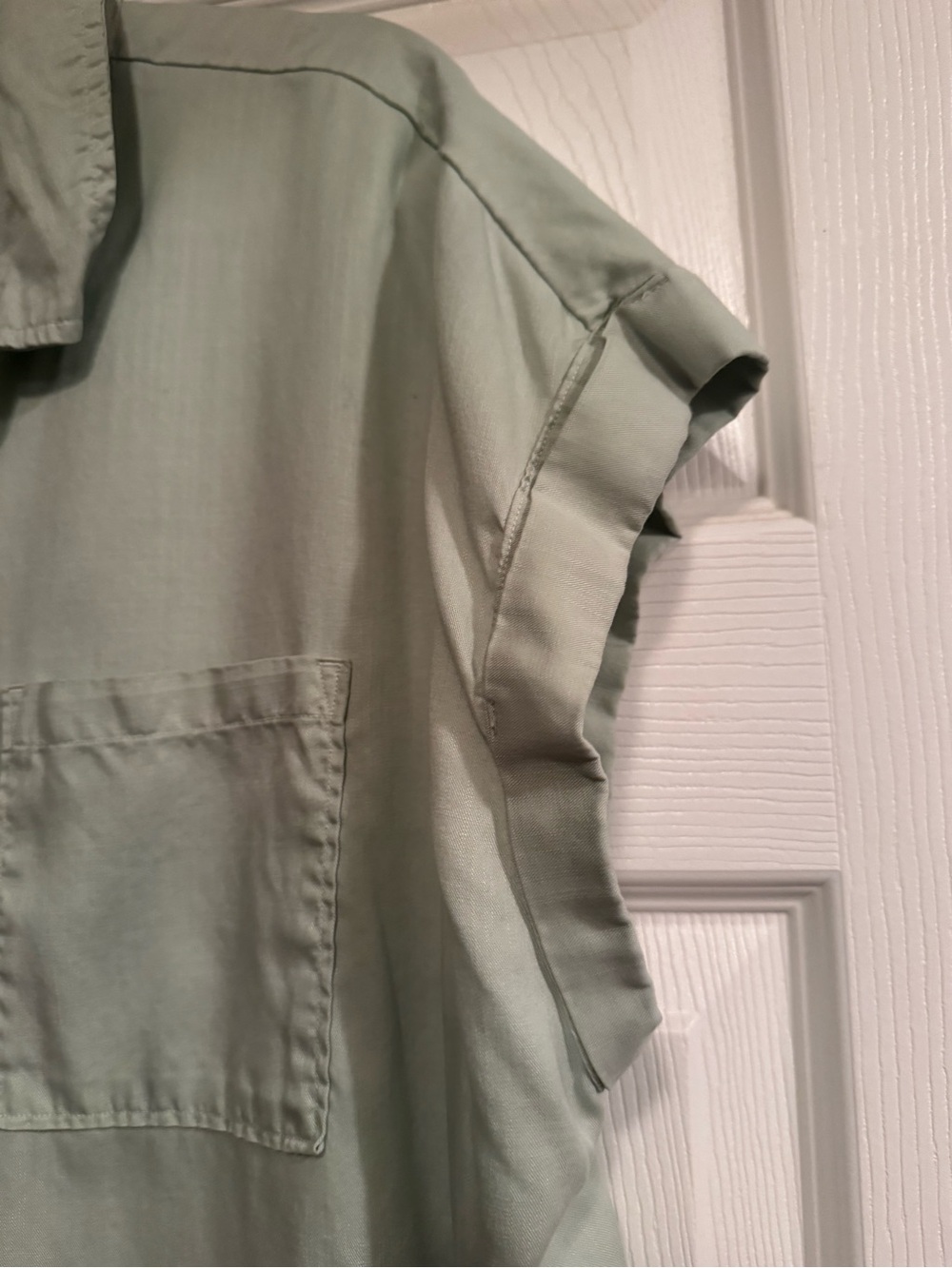 Wonderly Sz 2X Light Mint Sage Green Button-Up Tunic dress w/ breast pockets - Picture 5 of 8